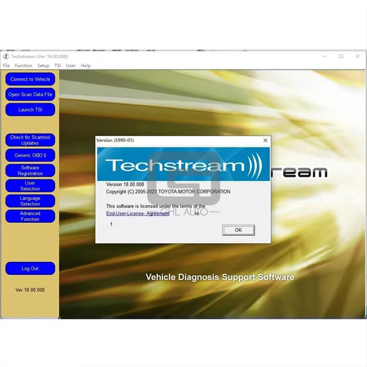 Newest Version Lexus Toyota Techstream 18.00.008 Software Car Electrical Fault Diagnostic Tool
