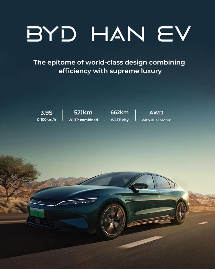 High Configuration BYD Han Electric Car EV 4 Door 5 Seat Sedan 0