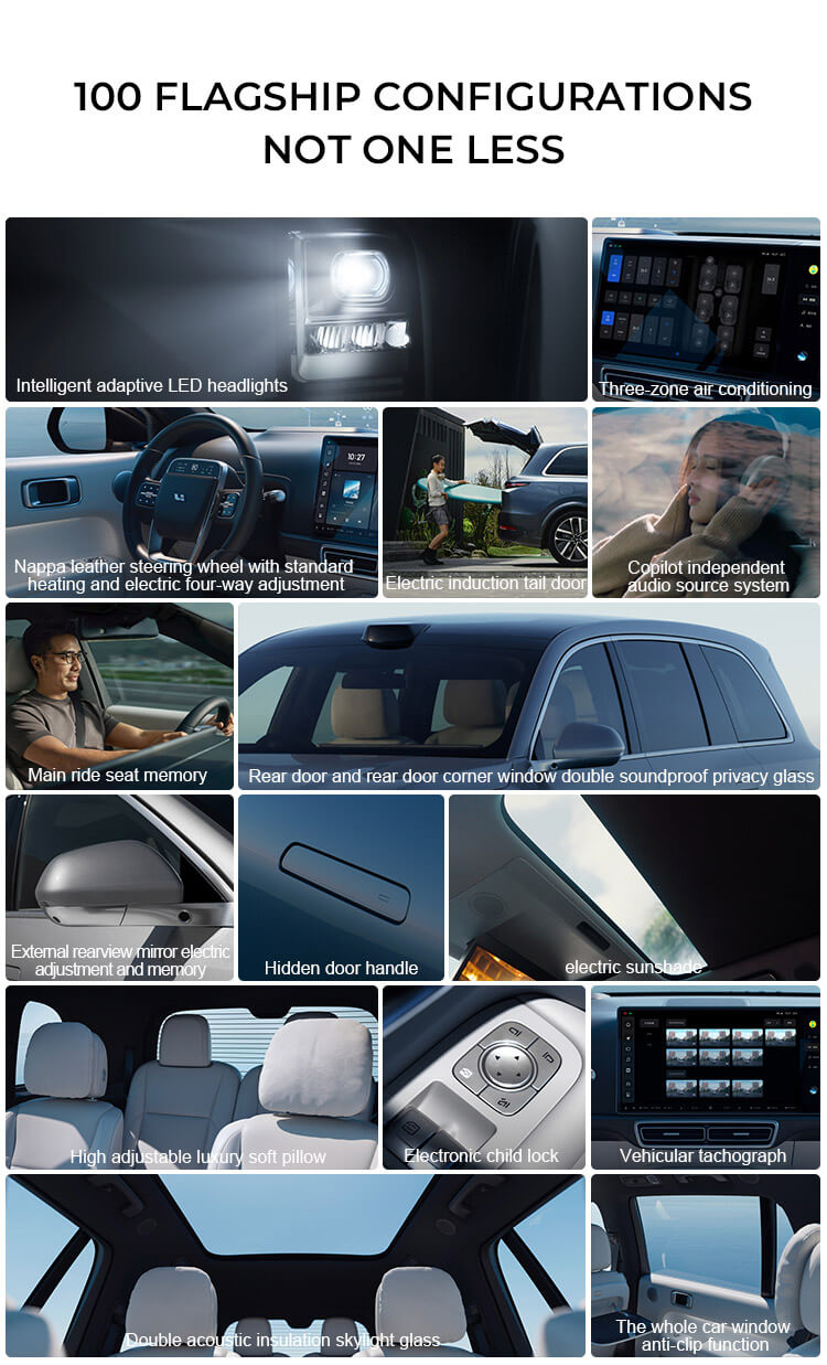 Lixiang L9 Li Auto Leading Ideal SUV Torque 620N·m 180KM/H Pure Electric China EV