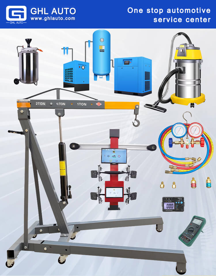 GHL One Stop Service Tire Changer Machine and Balancer Kit Combo Workshop Parts Equipment Solution for Garage