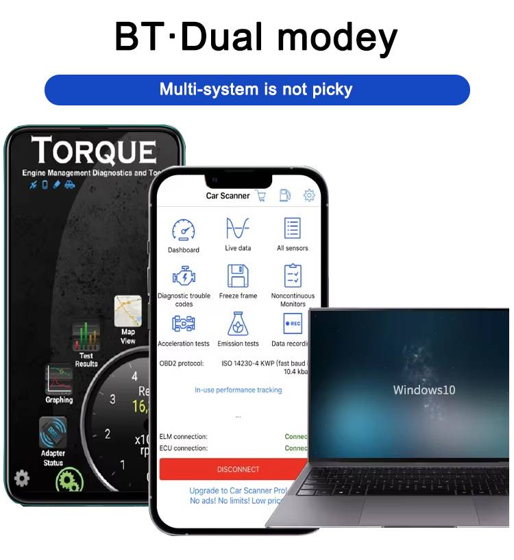 ELM327 Bluetooth OBDII V1.5 Car Diagnostic Tools