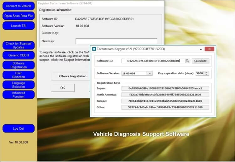 Toyota TechStream diagnostic software for Toyota and Lexus