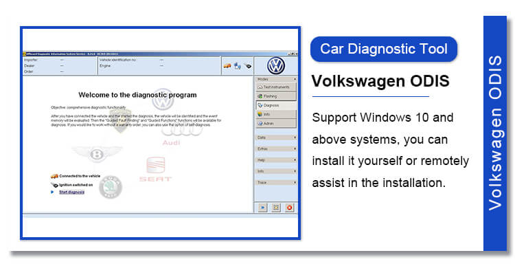Lifetime Free Use New VW Odis Software without Vas6154 Odis Diagnostic Tool for Audi and VW Skoda SEAT Bentley Lamborghini
