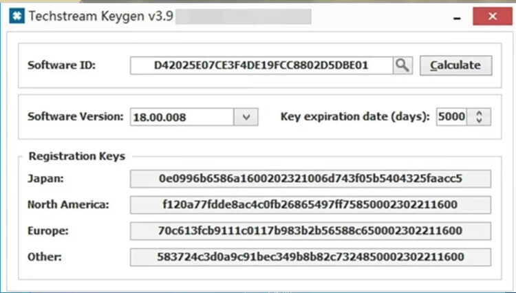 Toyota TechStream diagnostic software for Toyota and Lexus