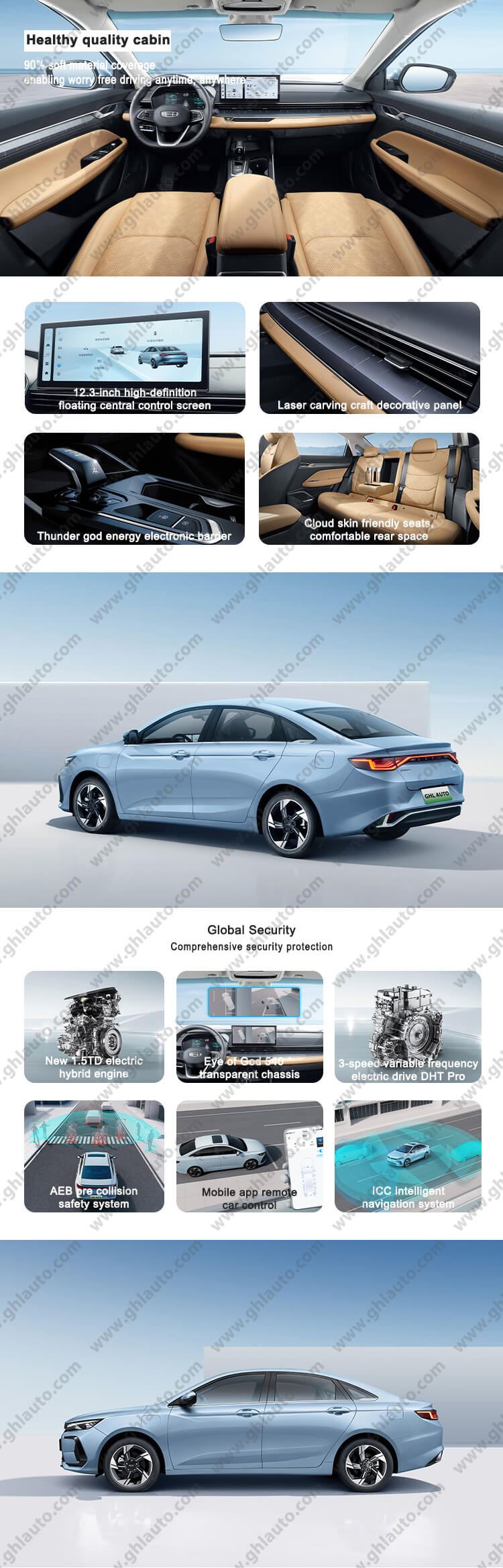 Geely Emgrand L HiP 2024 1.5TD-DHT Hybrid EV