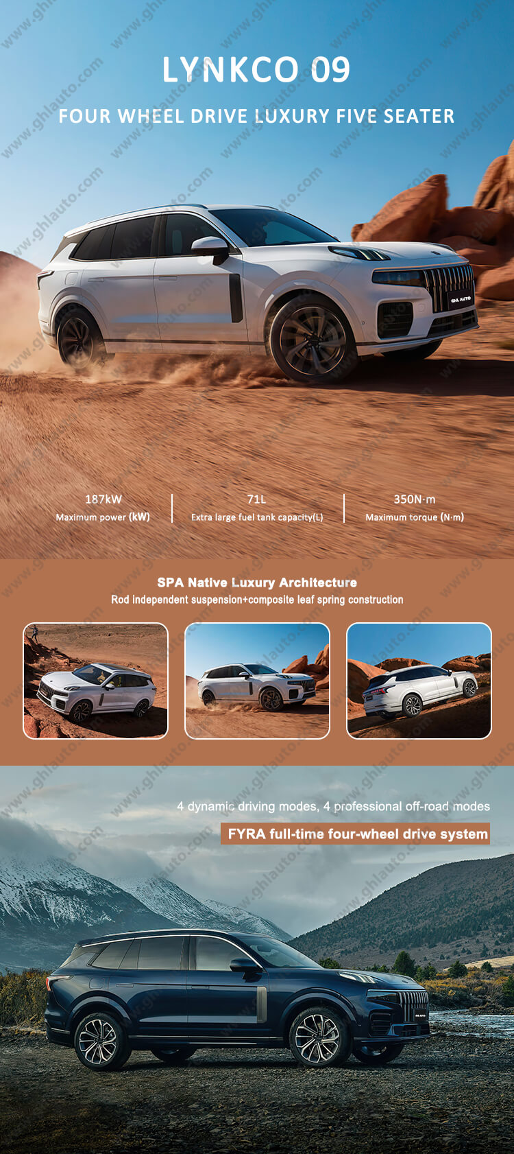 Lynk & Co 09 and 09 EM-P Gasoline Hybrid SUV wholesale