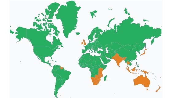 List of left- & right-driving countries